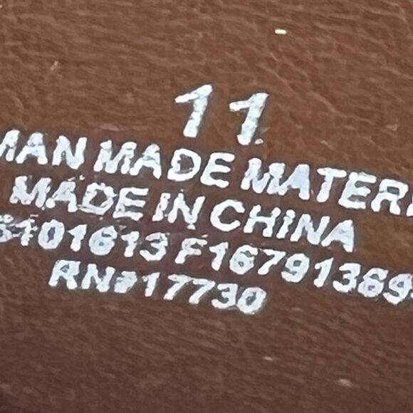 A+ Ellen Chestnut Brown Ankle Boots Womens Size 11 Block Heels Zippered Closure - Picture 10 of 10